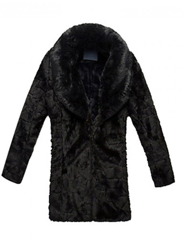 Men Faux Fur Outerwear , Lined