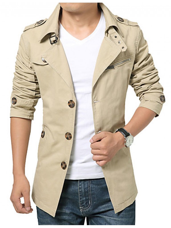 Men's new winter men jackets windbreaker pure color coat blazer HXTX-5793