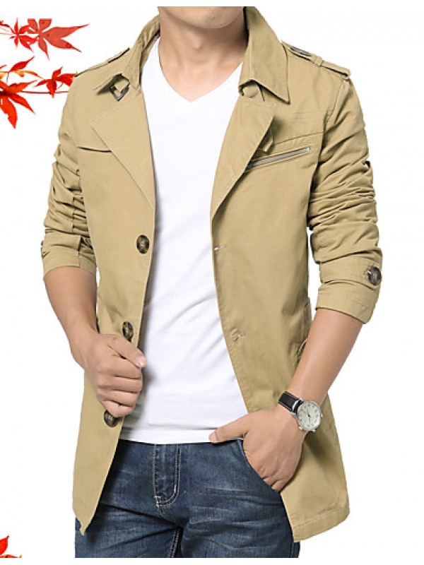 Men's new winter men jackets windbreaker pure color coat blazer HXTX-5793